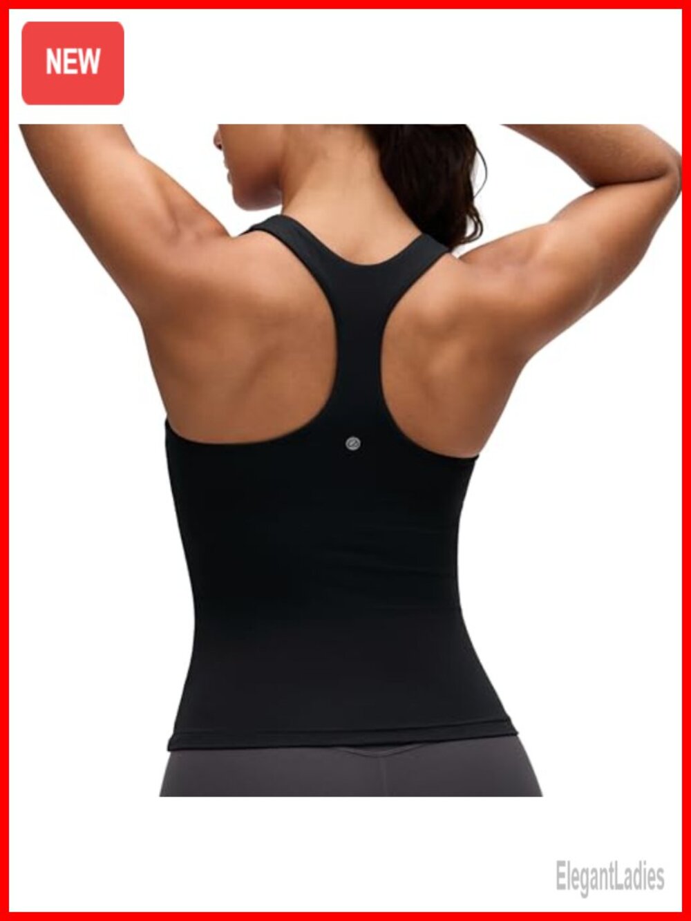 Racerback Padded Crop Tank Top Yoga Workout Built-in Bra